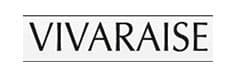 VIVARAISE : Le logo officiel de la marque de maison. Logo textuel VIVARAISE en majuscules, police serif noire et élégante sur fond blanc. Bordure rectangulaire simple.